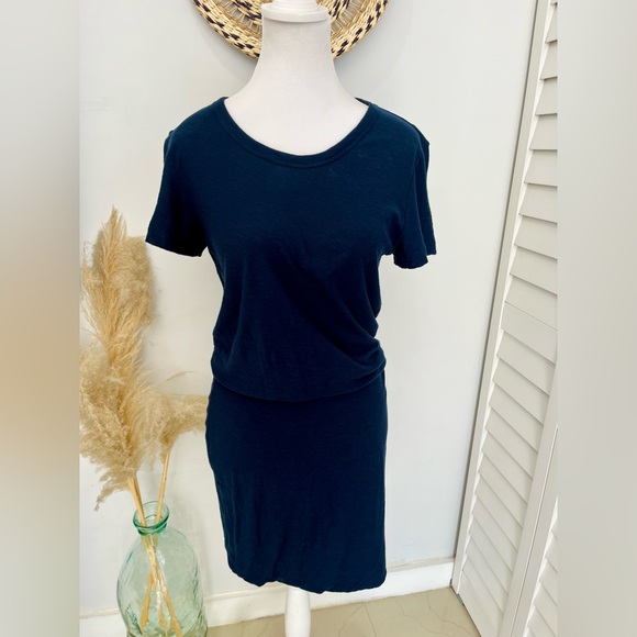 Standard James Perse • Women’s Navy Crew Neck Cotton Mini T-Shirt Dress Size 2 - Picture 6 of 15